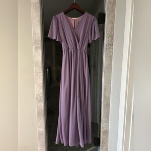 Pink Blush Violet Chiffon Dress -small